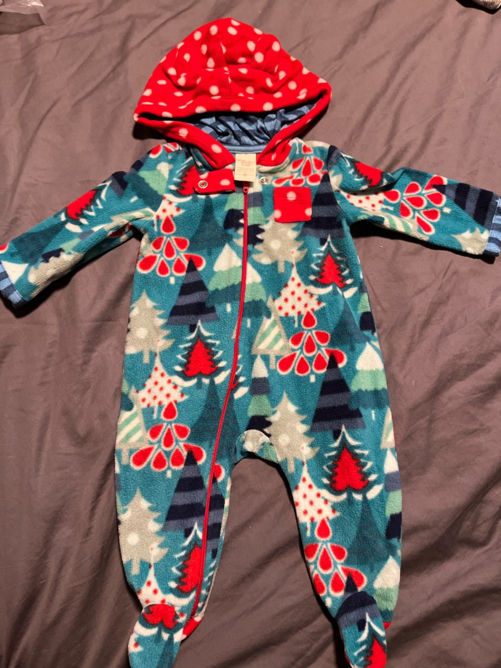 Matilda Jane Red & Teal Christmas Fleece Sleeper